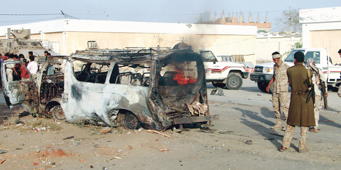  تعرُّض مركبة يقلها إرهابيون لضربة جوية في اليمن