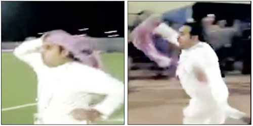  صورة ضوئية للهويدي بعد الهدف الرابع