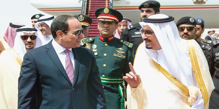 الملك أقام مأدبة غداء تكريماً للرئيس السيسي 