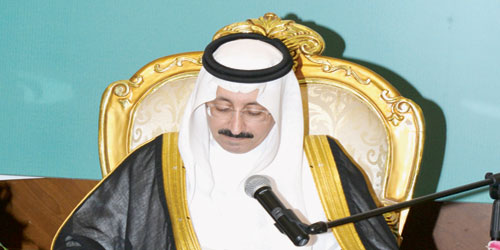  الأمير بدر يلقي كلمته في حفل تكريم البراك