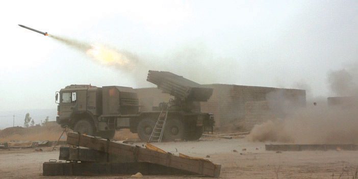  راجمات صواريخ عراقية تدك أهدافاً لتنظيم داعش غرب الموصل