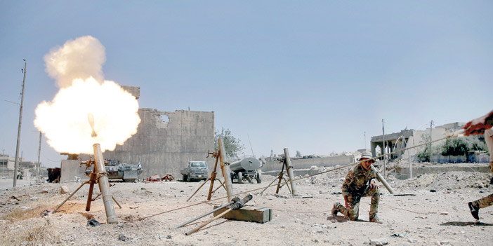   الجيش العراقي يستهدف مواقع داعش بالقذائف في الموصل
