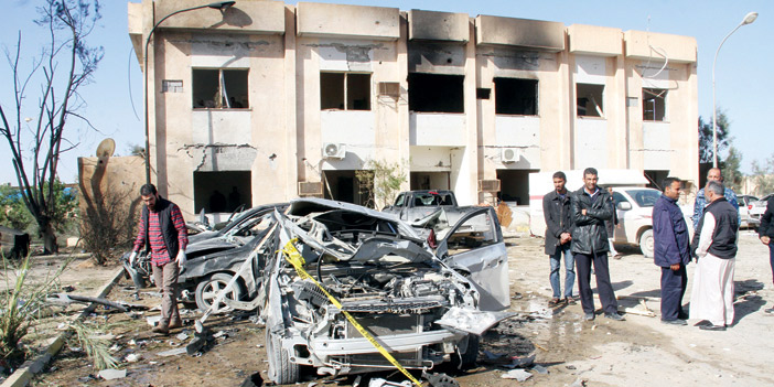  موقع الانفجارالانتحاري في «الهلال النفطي» الليبية