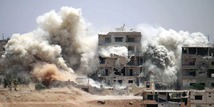  القصف الذي تتعرض له مواقع داعش في  المدن السورية