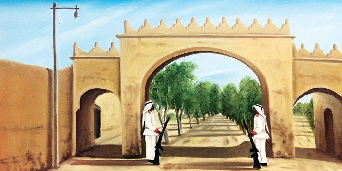 من لوحات الفنان صالح النقيدان لمعرض الكويت