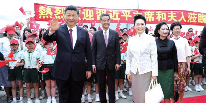  الرئيس الصيني خلال الاحتفال