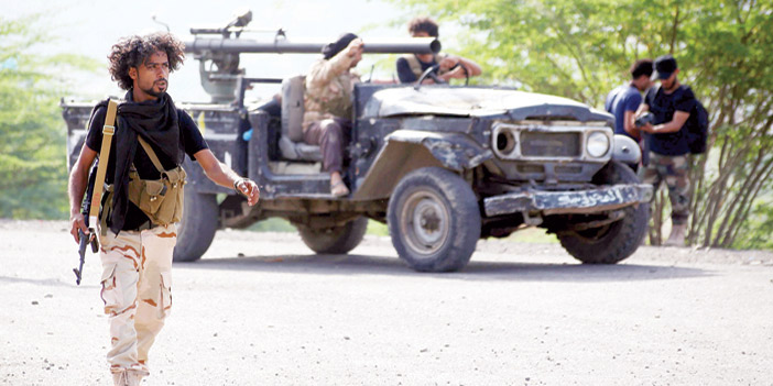  عناصر القوات اليمنية في مواجهاتها مع الحوثيين