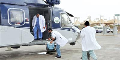 طيران الأمن ينقل طاقماً طبياً متخصصاً بزراعة الأعضاء في منطقة مكة المكرمة 
