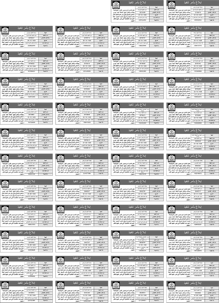 قرارات ابلاغ 