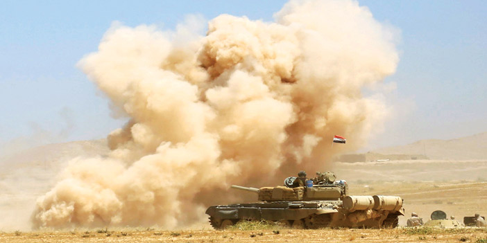  دبابات الجيش العراقي تدك معاقل تنظيم داعش