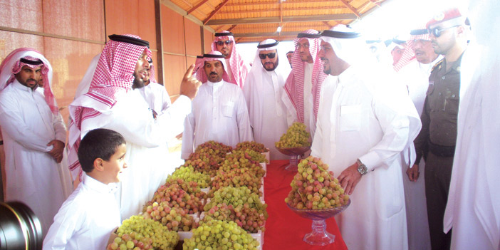  الأمير فيصل بن مشعل خلال زيارته المهرجان