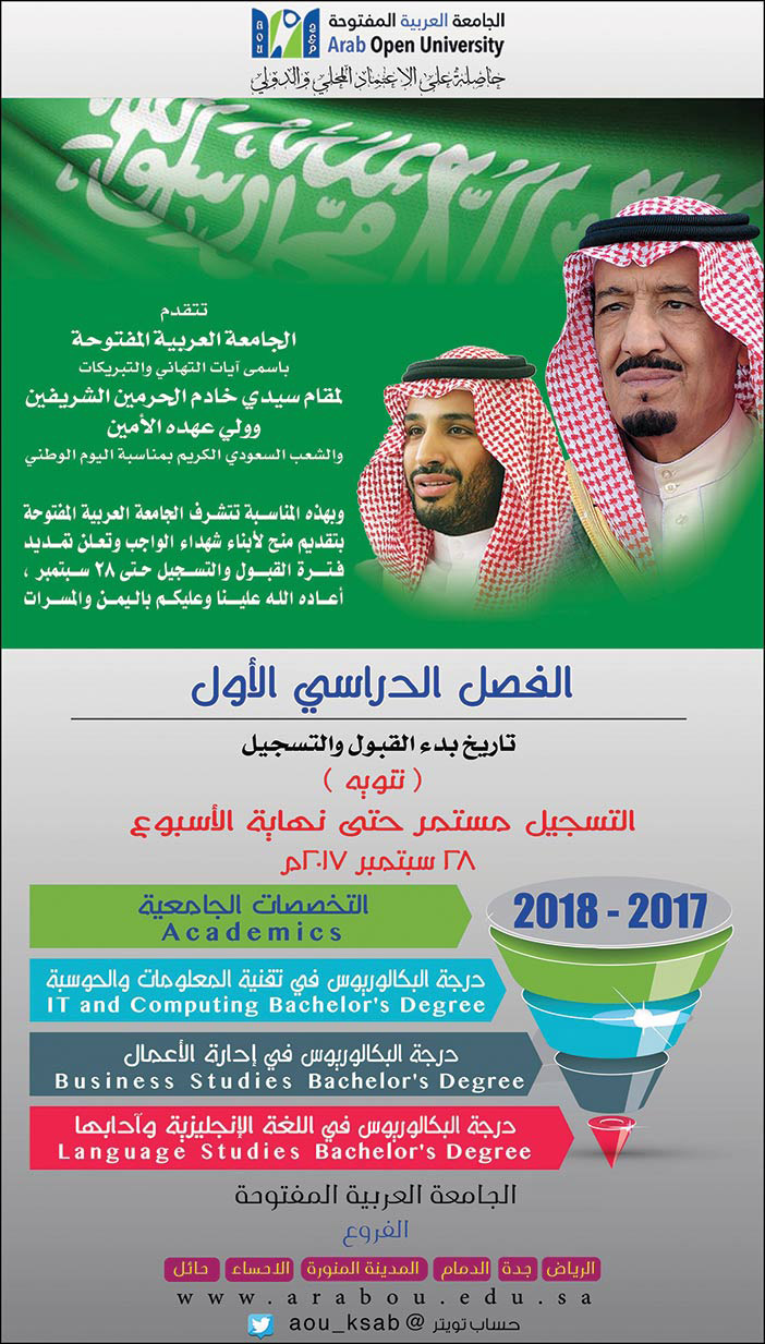 الجامعة العربية المفتوحة الفصل الدراسي الأول 