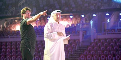  سالم الهندي مع المخرج الكويتي أحمد الدوغجي