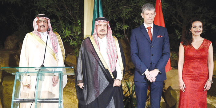 أميرمنطقة الرياض يشرف حفل سفارة سويسرا 