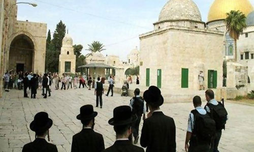 مستوطنون يهود يقتحمون المسجد الأقصى 