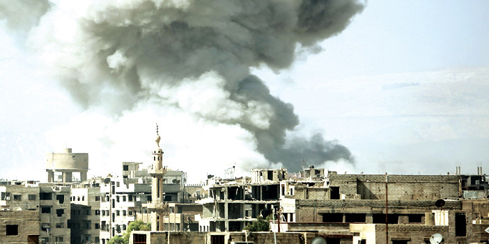  النظام السوري يقصف حي جوبر بالصواريخ