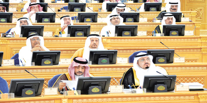  جانب من جلسة مجلس الشورى أمس الاثنين