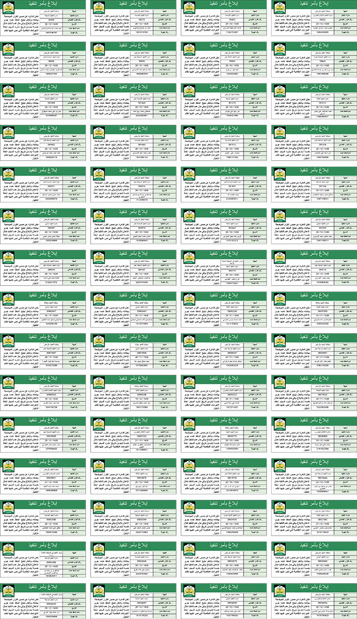 قرارات ابلاغ 