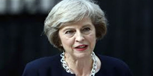  رئيسة الوزراء البريطانية تيريزا ماي