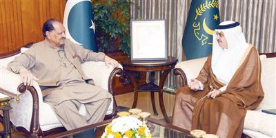 الرئيس ممنون حسين رحب برغبة المملكة المشاركة في مشروع الممر الاقتصادي الباكستاني الصيني 