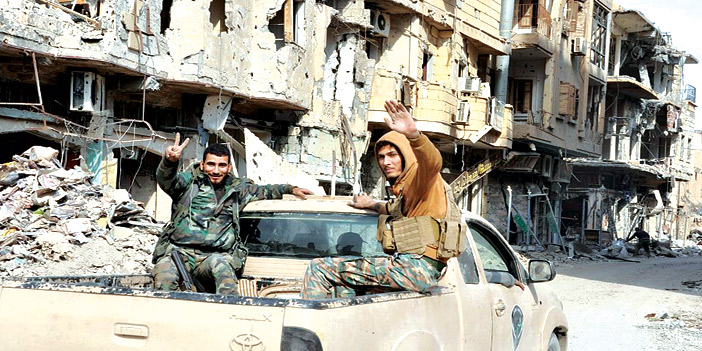  مدينة البوكمال وانتشار لقوات النظام السوري بعد خروج تنظيم داعش