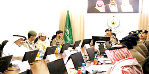  اللواء المجماج مترئساً الاجتماع