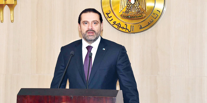  الحريري خلال زيارته للقاهرة