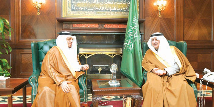  سمو الأمير فهد بن سلطان خلال الاستقبالات