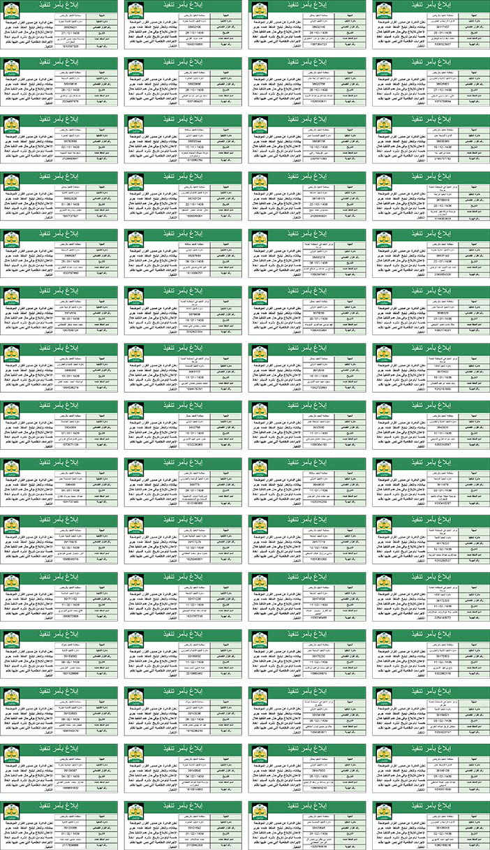 قرارات ابلاغ 