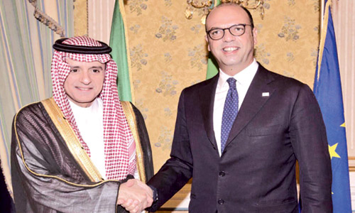  الجبير والوزير الإيطالي يفتتحان أعمال اللجنة السعودية - الإيطالية
