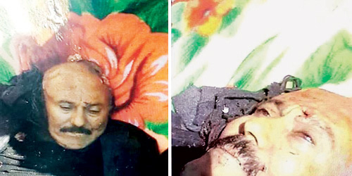  الصور الأولى لمقتل الرئيس اليمني السابق علي عبدالله صالح على يد الحوثيين في ضواحي صنعاء