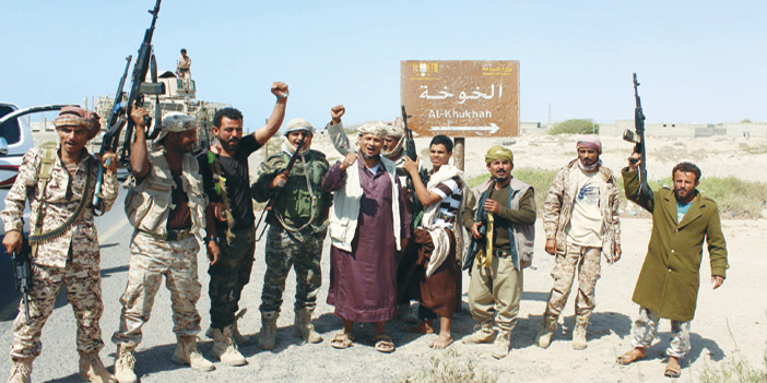  مقاتلو الجيش اليمني يحتفلون بتقدّمهم على المليشيات الحوثية