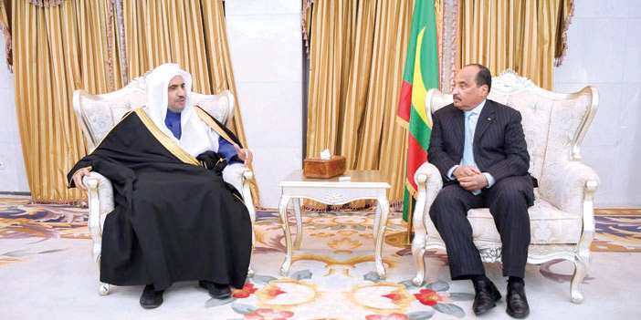  فخامة رئيس جمهورية موريتانيا الإسلامية يستقبل د.العيسى