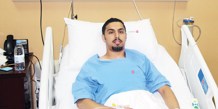   العيادة بعد إجرائه الجراحه في مستشفى د. سليمان الحبيب