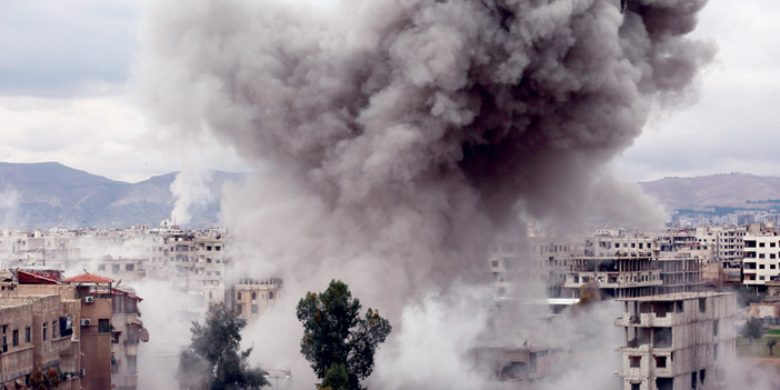   الطيران يواصل دك المباني في الغوطة الشرقية