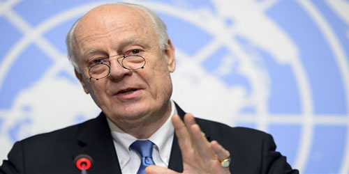 دي ميستورا يدعو لوقف إطلاق النار في سوريا 