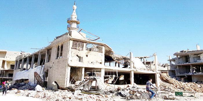  مواقع مدمرة في الغوطة الشرقية بعد غارات النظام وروسيا الأخيرة