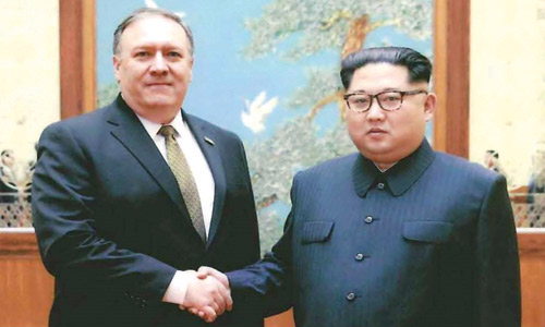  الرئيس الكوري الشمالية يلتقي بوزير الخارجية الأمريكي
