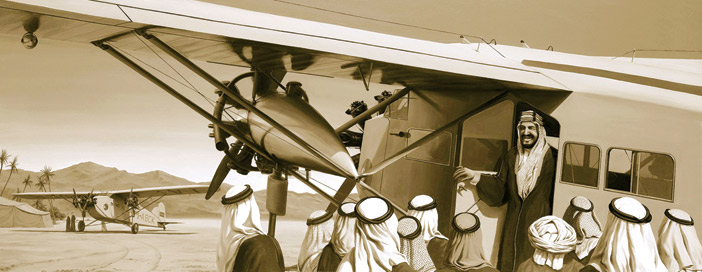 لوحات فنية للمؤسس تُزيّن صالة السفر بمطار الملك عبدالعزيز الدولي الجديد 
