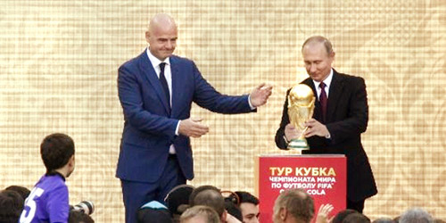  انفانتينو والرئيس الروسي