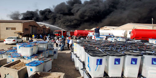 العراق: القبض على 26 في حادثة حريق «صناديق الاقتراع».. والعبادي يعارض «الإعادة» 