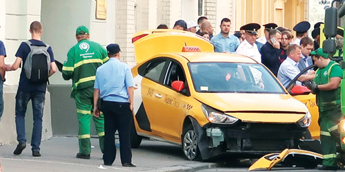  سيارة الأجرة أثناء الحادث