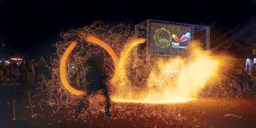 الاحتفال بعيد الفطر بتبوك يختتم بعروض الضوء والصوت 