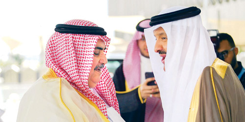  سموه خلال استقبال وزير الخارجية البحريني