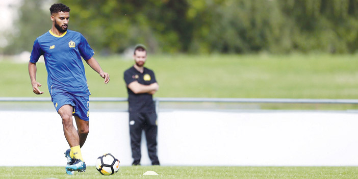  عبد الرحمن العبيد سجل أحد أهداف النصر التسعة