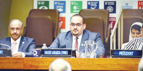  وفد المملكة خلال مشاركته في المنتدى