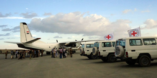 الصليب الأحمر: تغيير مسار طائرة صنعاء بسبب الأجواء 
