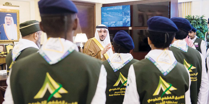  استقبال سموه الفريق الكشفي المشارك في الحج