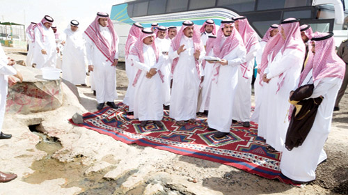  أمير منطقة الجوف خلال زيارته عين الحواس