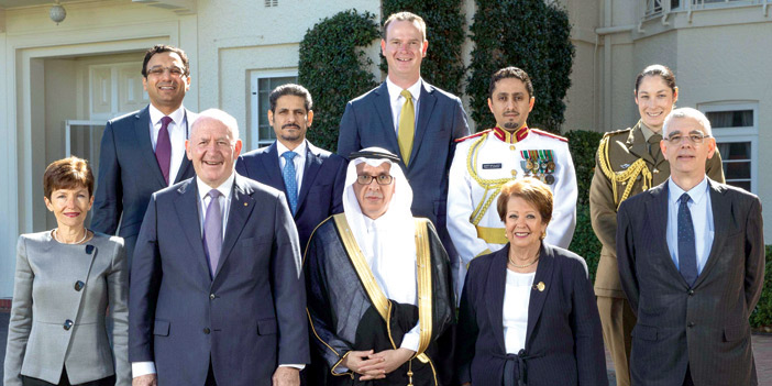   السفير السعودي لدى أستراليا خلال تقديم أوراق اعتماده
